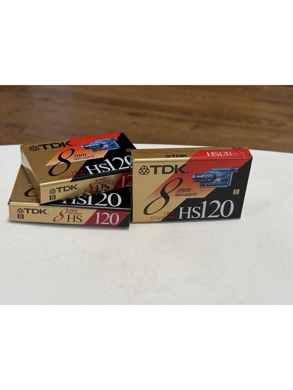 NEW SEALED TDK 8MM VIDEO CASSETTE TAPE HIGH STANDARD HS120 Lot Of 3
